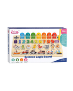 Baoli Science Logic Board Wooden Puzzle Educational Montessori Learning Board Numbers, Animals, Vehicles & Shapes