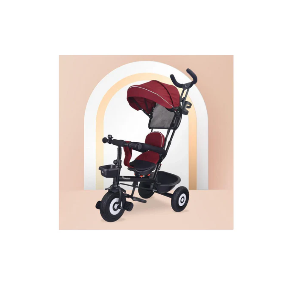 R for Rabbit Tiny Toes T40 Plus Tricycle - Rubber Wheels, 360 Rotatable Seat, Adjustable Marron Black