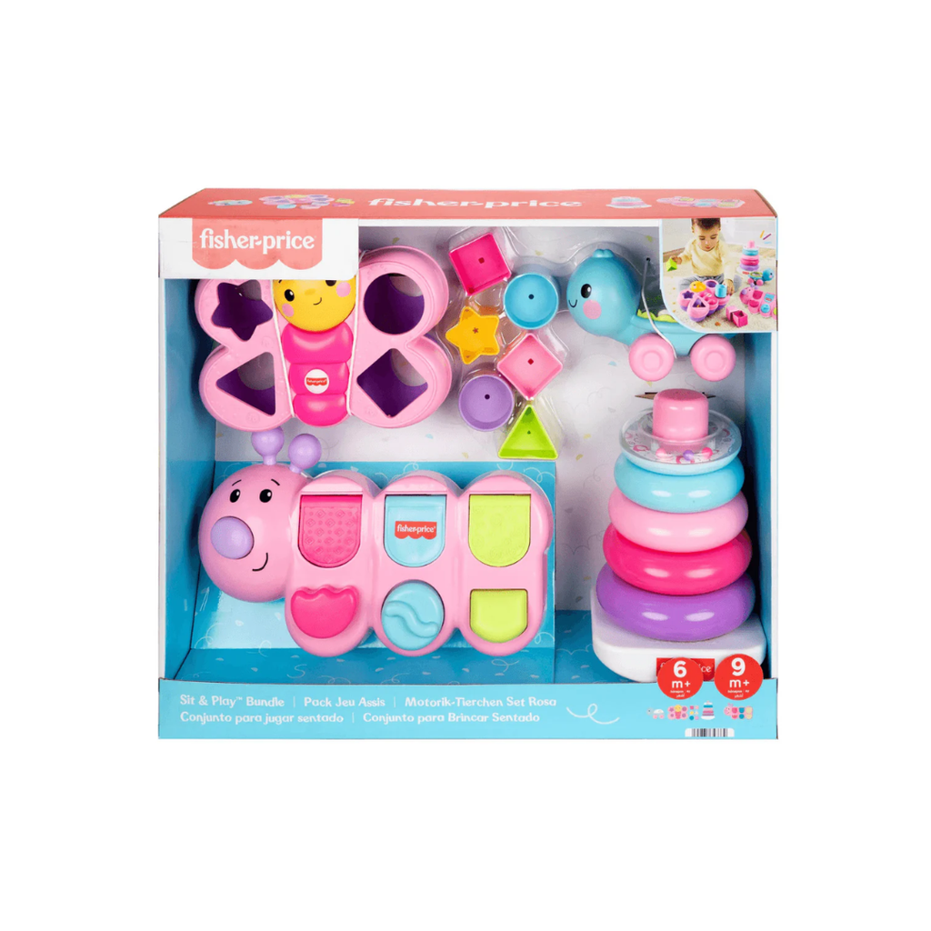 Fisher-Price Sit & Play Learning Bundle – 4 Activity Toys 6M+