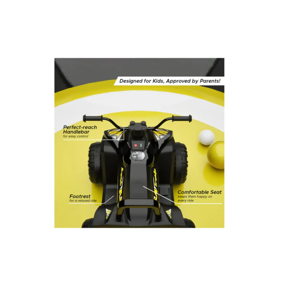 Fun Formula Fun TurboTrek Battery Operated ATV Quad-Bike Yellow