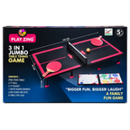 Play Zing 3-in-1 Jumbo Table Tennis, Ludo & Drawing Board Game – 120 CM