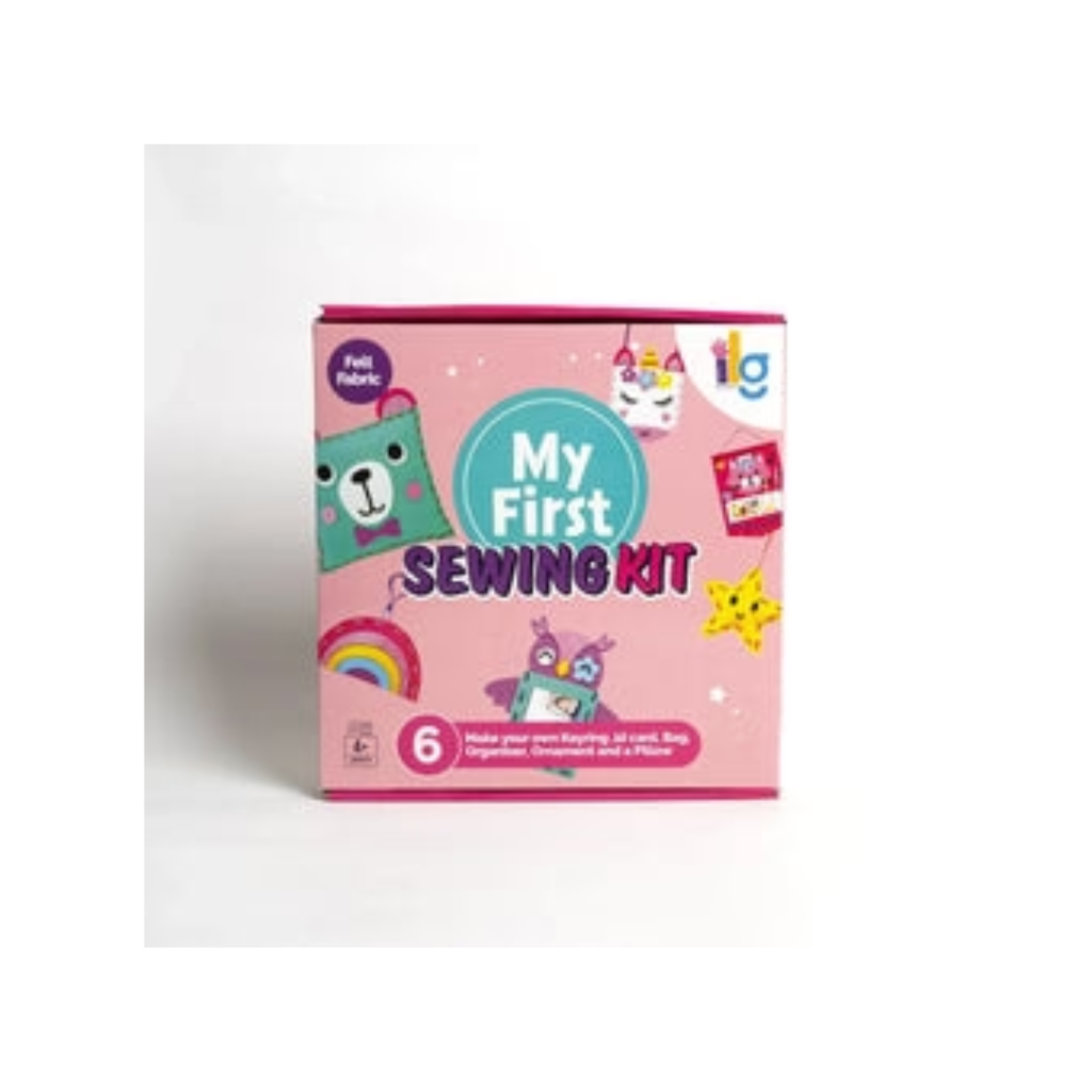 Ilearnngrow My First Sewing Kit for Beginner Kids DIY Projects of Stuffed Animal theme & Plush Pillow Craft