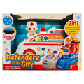2-in-1 Ambulance Toy Car with Doctor Figure – Sliding & Swinging Rescue Vehicle for Kids