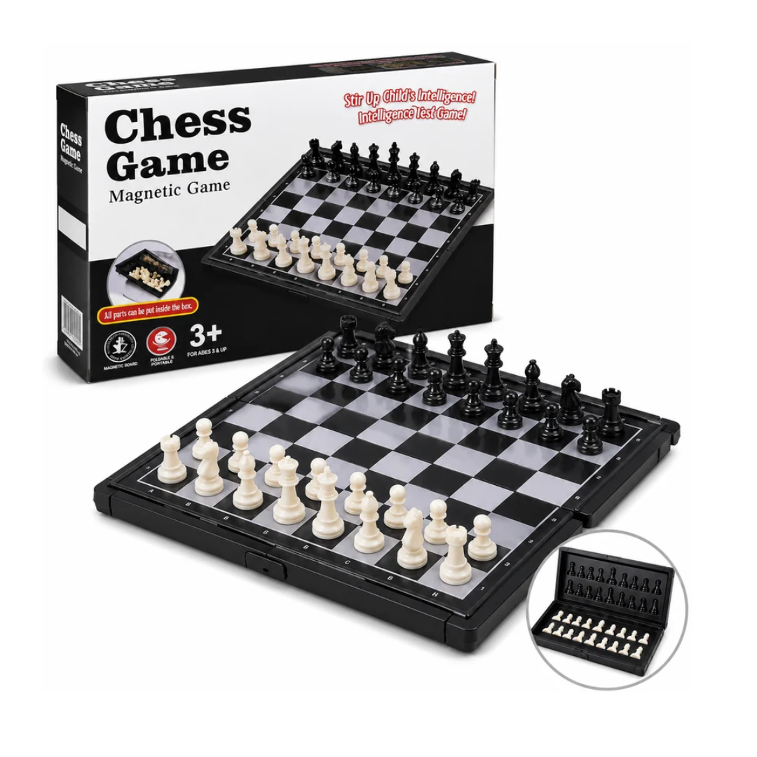 Magnetic Chess Game Portable Folding Chess Set Travel Chess Board for Kids & Adults Strategy Board Game