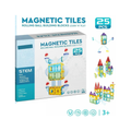 Maru And Sons STEM Magnetic Tiles Building Blocks, 25 Pieces Rolling Ball Track Set