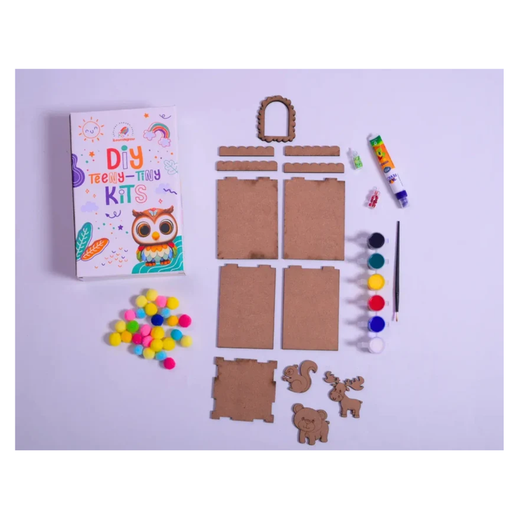 ilearnngrow Teeny Tiny DIY Pen Stand Craft Kit – Desk Organizer Craft Set for Kids
