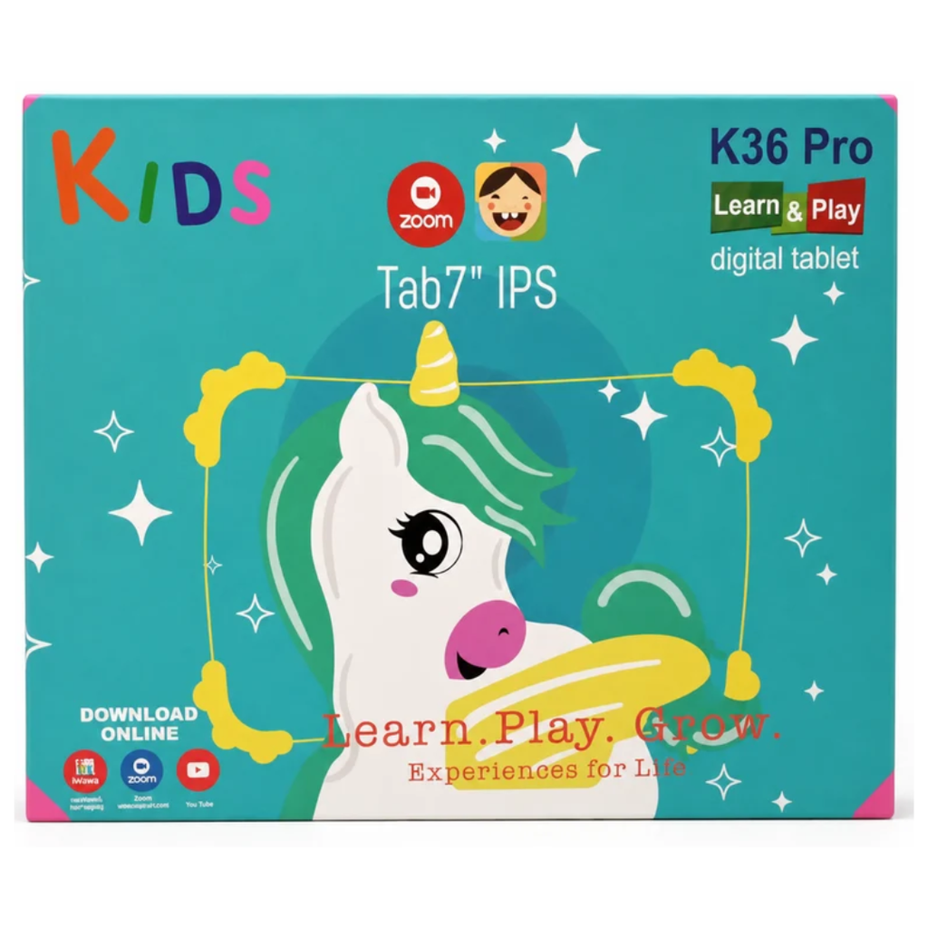 Kids K36 Pro 7-Inch IPS Learning Tablet – Unicorn Design