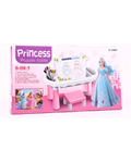 Rainbow Toys 6-in-1 Princess Multi-Functional Kids Activity Table & Chair Set with Drawing Board & Toy Storage
