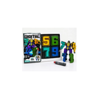 Gooeke Distortion Number Small Puzzle Board with Transforming Robot
