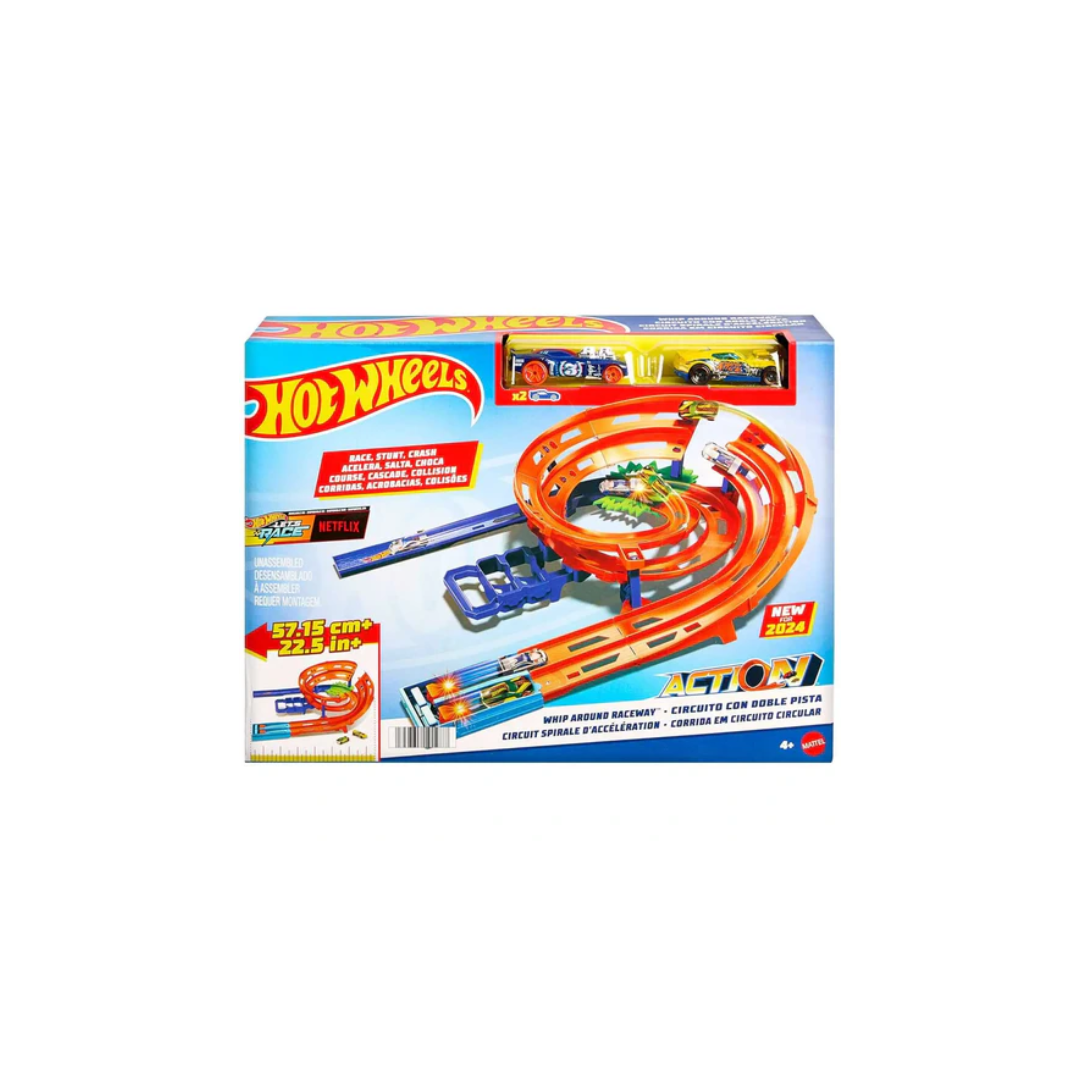 Mattel Hot Wheels Action Whip Around Raceway Track Set