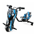 Hoverpro Electric Drifter Ride-On Scooter Blue Street Graphic Design Drifter Pro (Xtreme Blue)