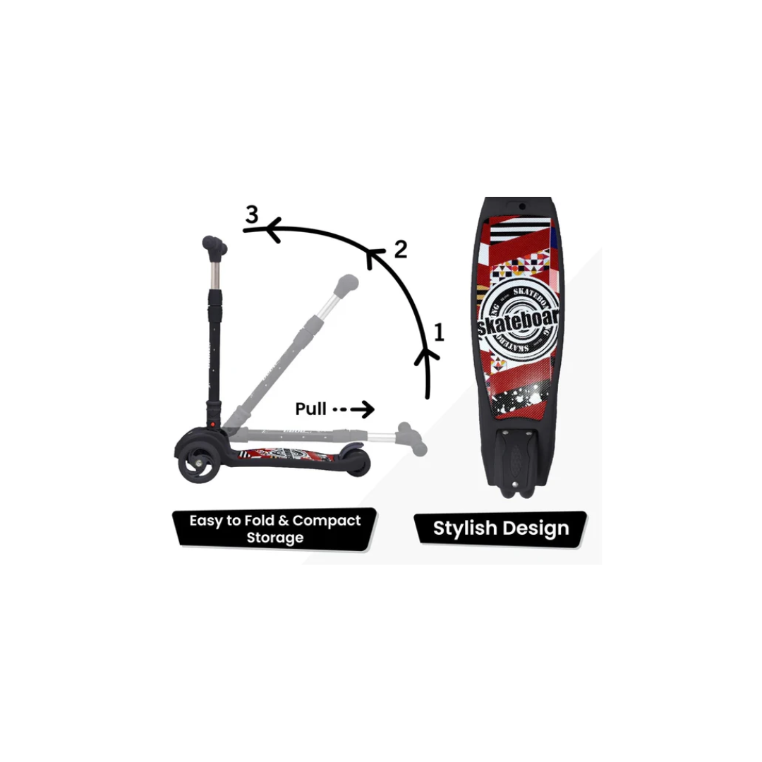 R for Rabbit Road Runner The Smart And Smooth Kids Scooter - Black