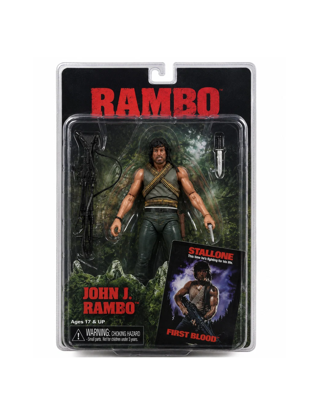 John J. Rambo First Blood Action Figure Collectible Premium Poseable Figure with Accessories