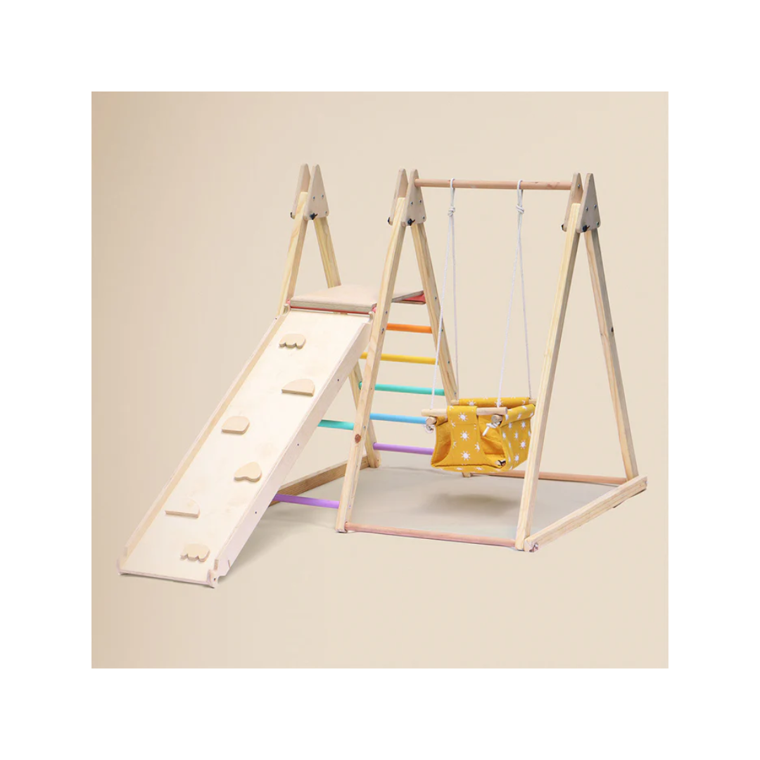 Curious Cub Wooden 4-in-1 Jungle Gym