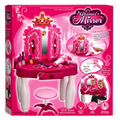 Glamor Mirror Kids Vanity Dressing Table Set with Mirror, Stool & Beauty Accessories