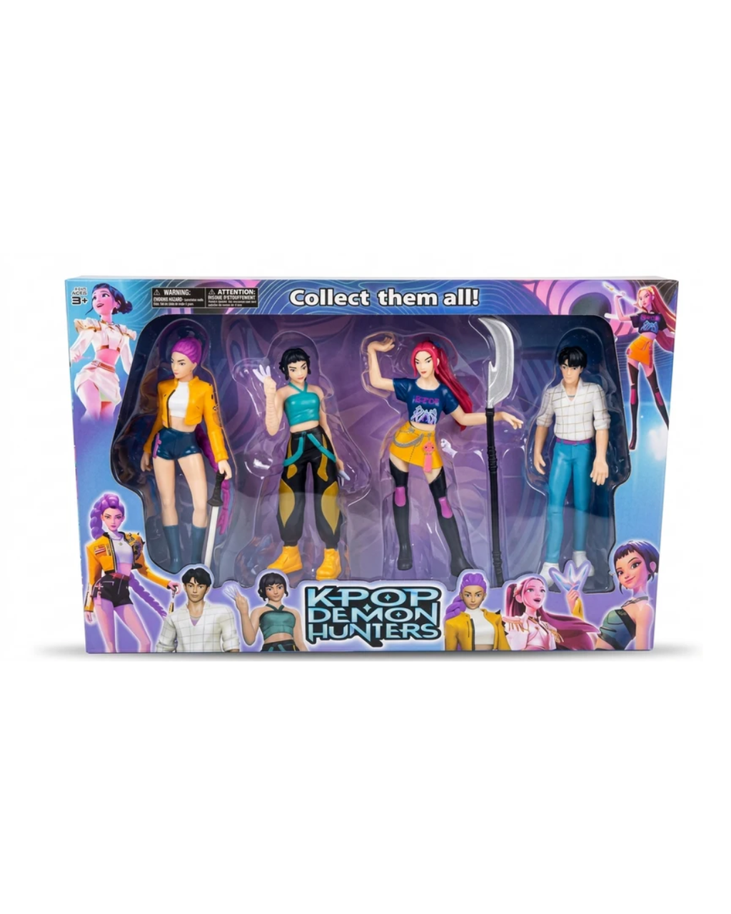 K-POP Demon Hunters Collectible Action Figure Set (4-Pack)
