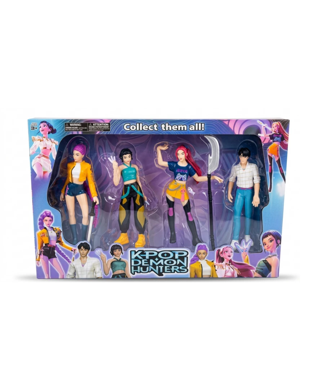 K-POP Demon Hunters Collectible Action Figure Set (4-Pack)