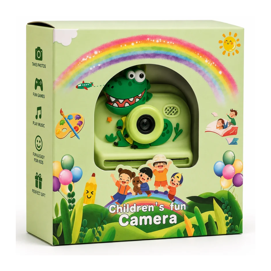 Dinosaur Kids Digital Camera – Children’s Fun Camera with Cute Design Print Camera