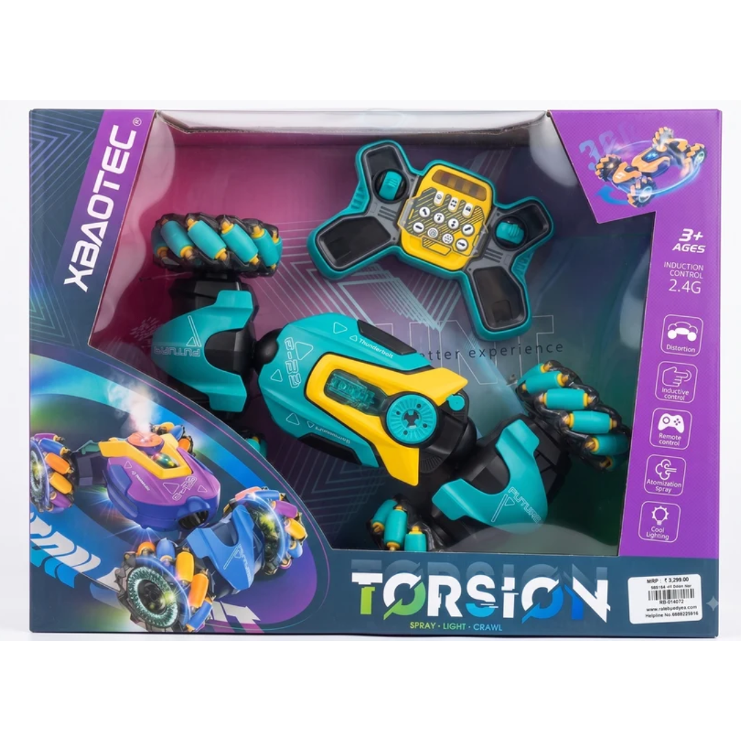 Rainbow Toys 2.4G Remote Control Spray Stunt Car with Induction Control, Cool Lights & Atomization