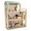 KidKraft Wooden Doll House with Furniture – 3 Storey Modern Dream Home