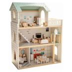 KidKraft Wooden Doll House with Furniture – 3 Storey Modern Dream Home