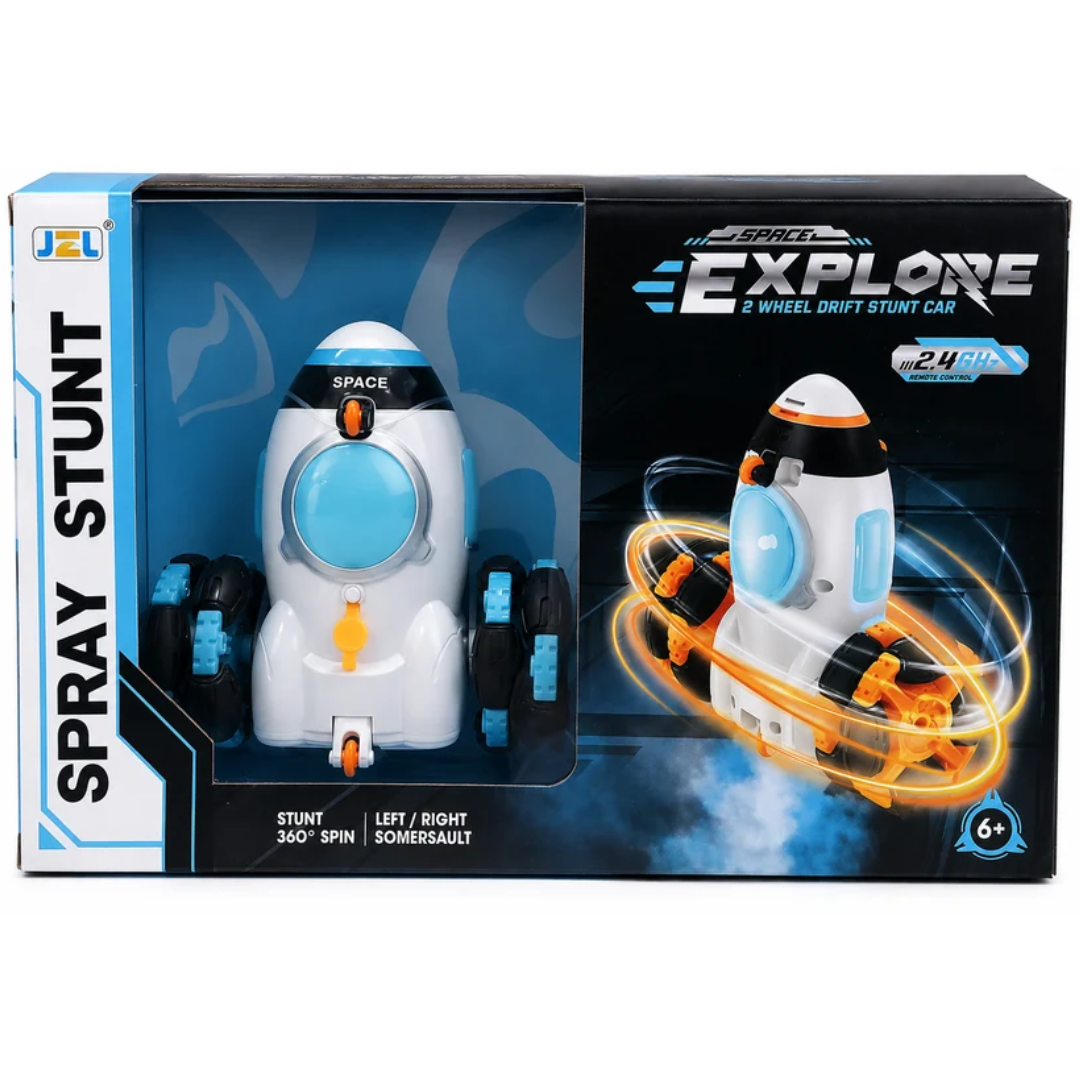 Remote Control Space Explore 2-Wheel RC Drift Stunt Car with 360° Spin