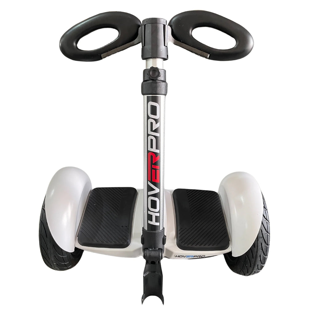 Hoverpro Self-Balancing Scooter with Adjustable Handle Bar – White Hybrid Duo Miniseg White with Handle Hoverboard