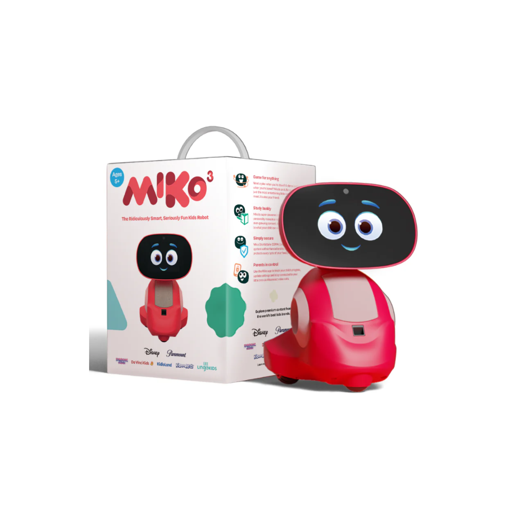 Miko 3: AI-Powered Smart Robot for Kids STEM Learning & Educational Robot Red