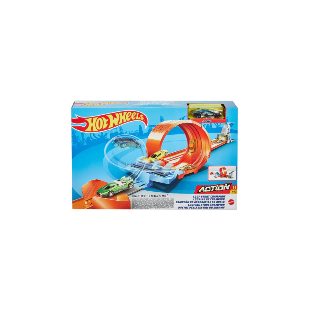 Hot Wheels Loop Stunt Champion Track Set For Kids Ages 4 and Up