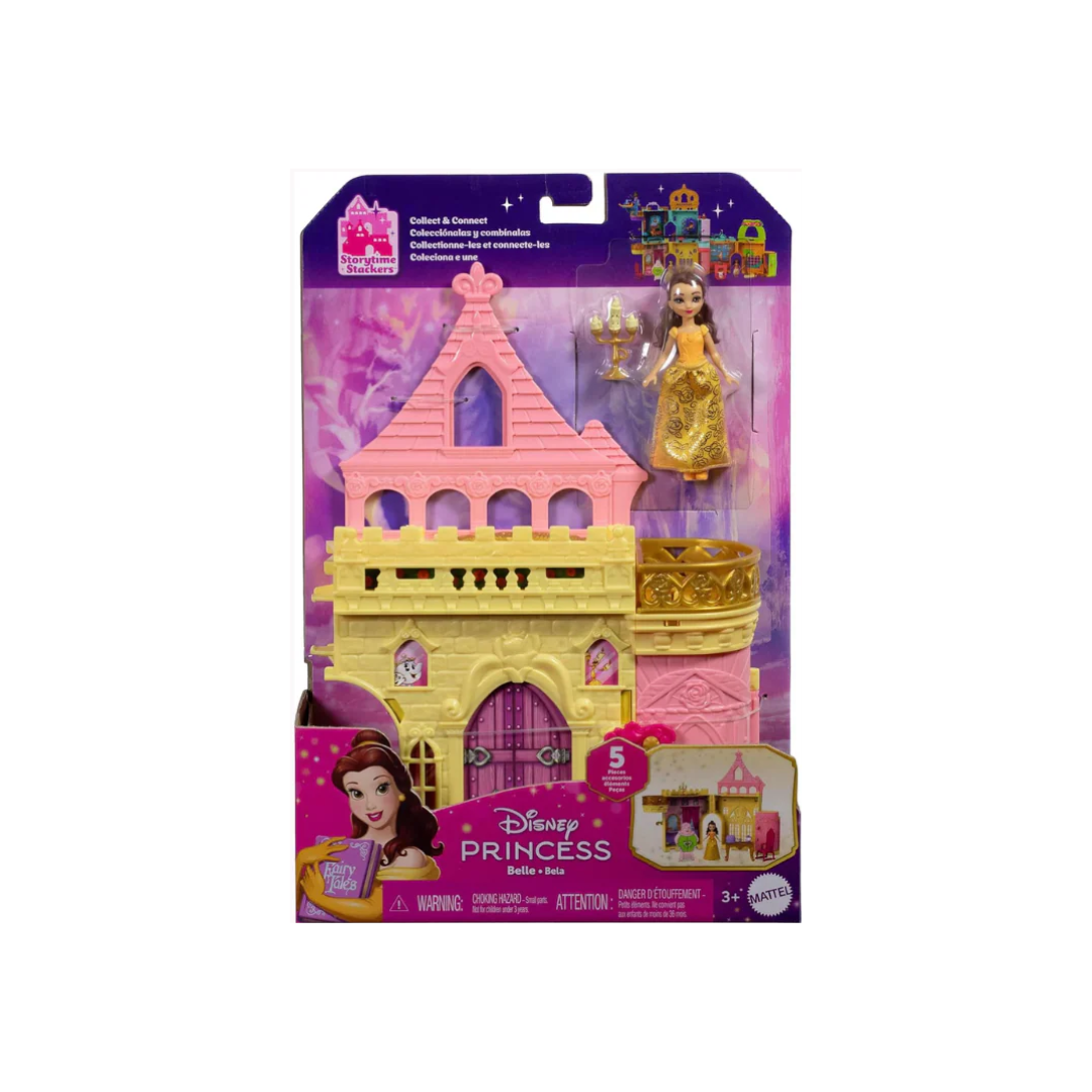 Mattel  Disney Princess Belle's Stacking Castle with Small Doll & Acessories