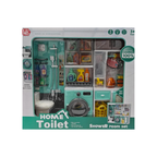 Lumo Bathroom Playset Home Toilet, Shower & Washing Machine with Light & Sound Pretend Play Set with Accessories