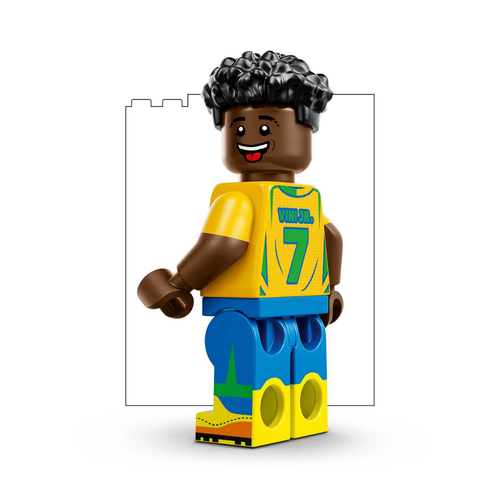 LEGO Editions Vini Jr. Football Highlights Building Set 43027, 510 Pieces, Collectible Football Display Model with Vini Jr. Minifigure – 10+ Years