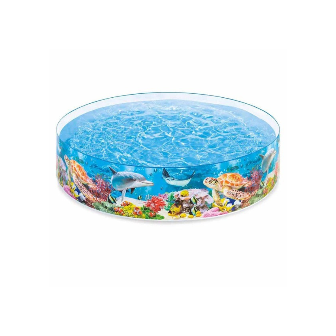 Intex 58472 Coral Reef Snapset Pool 8 Feet – Hard Side Kids Outdoor Garden Swimming Pool
