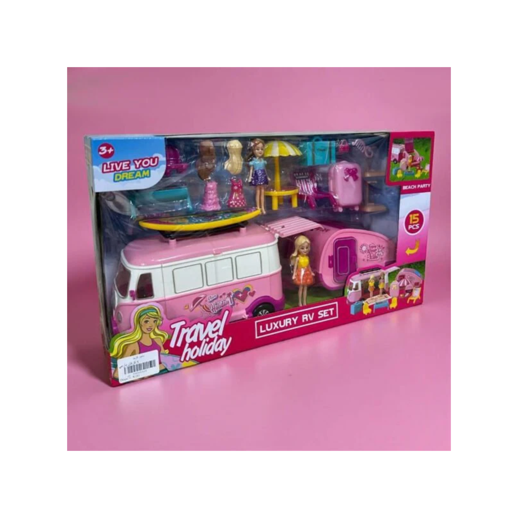 Rainbow Toys Doll with her Camping and Travel Accessory Luxyry RV Set