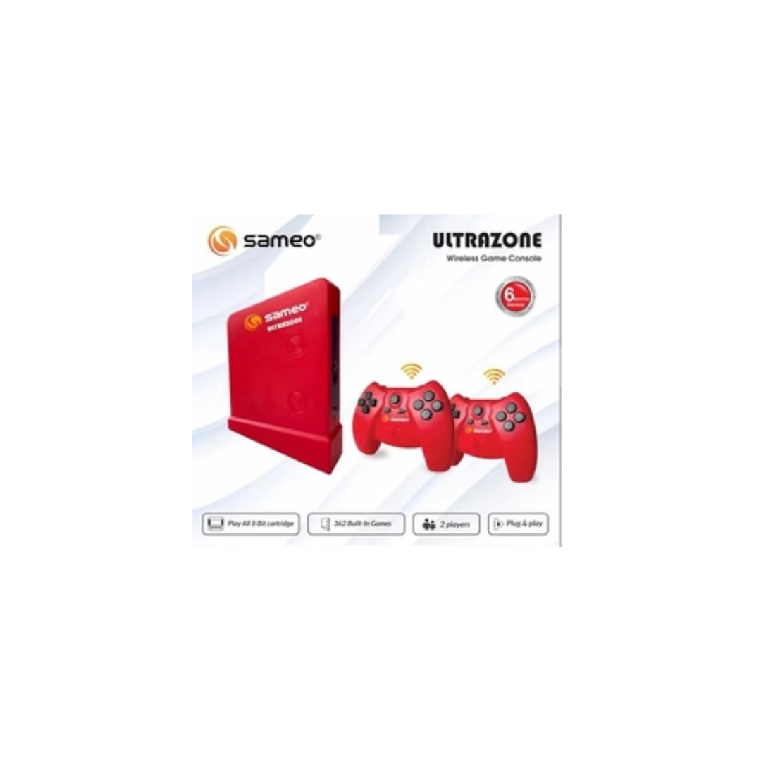 Sameo ULTRAZONE Wireless 8 Bit Game Console for TV with Cordless 2 Joysticks Handheld Gaming Console  (Red)