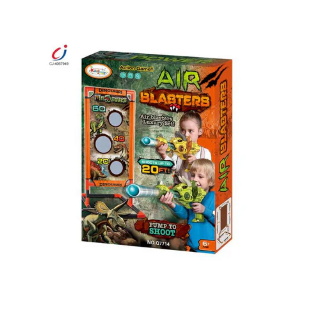 Rainbow Toys Dinosaur Shooting Target Gun Set Foam Ball air Gun