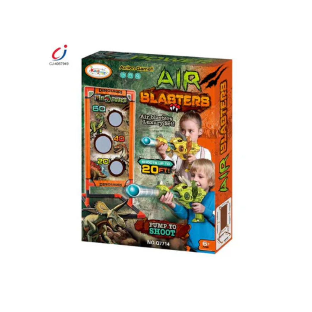 Rainbow Toys Dinosaur Shooting Target Gun Set Foam Ball air Gun