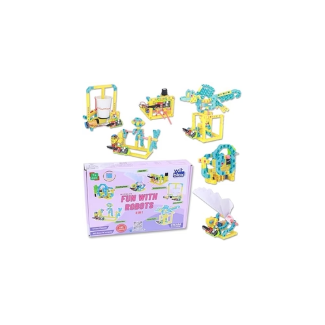 WitBlox Fun With Robots Kit - 6 in 1 Project Set(185+ parts