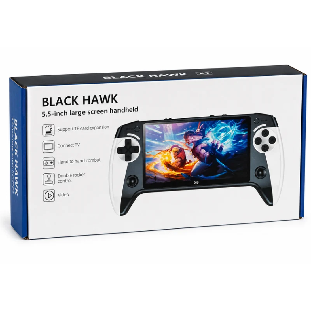 BLACK HAWK 5.5-Inch Handheld Game Console with TV Support & TF Card Expansion
