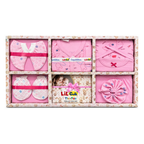 Lil Cub Tic-Tac Newborn Baby Clothing & Essentials Gift Set – Pink