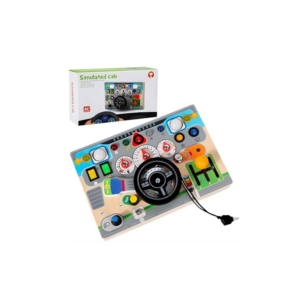 Rainbow Toys Simulated Car Cab Driving Busy Board for Kids