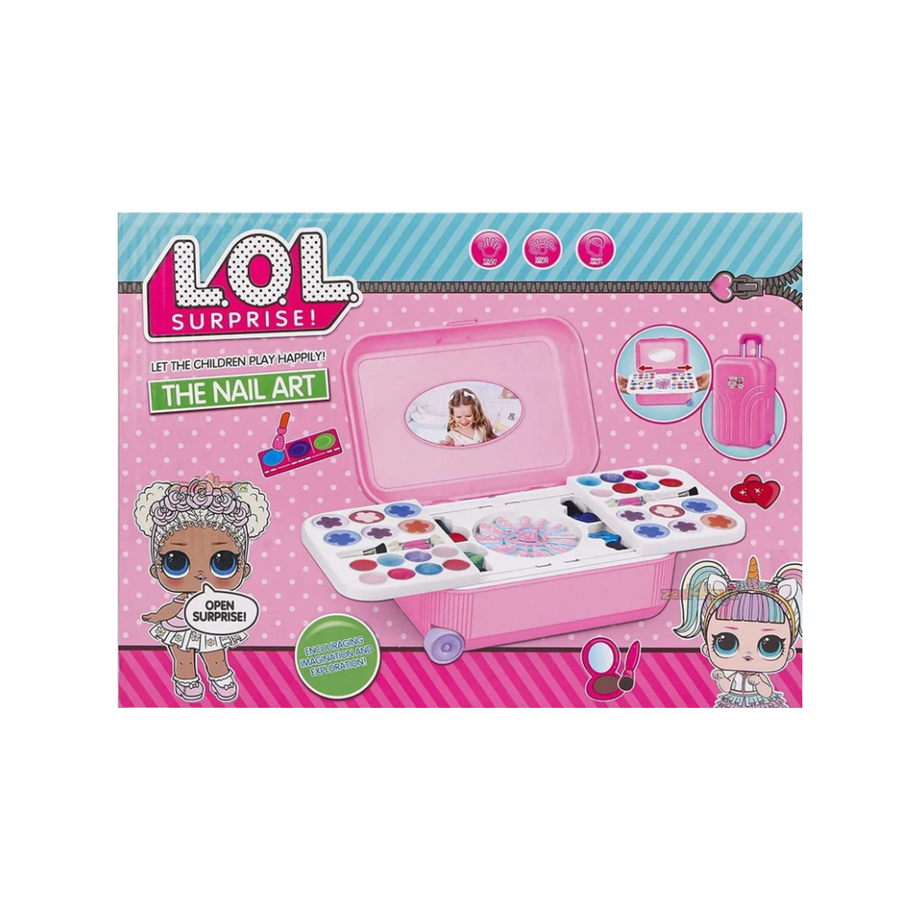 Lol Surprise Kids Makeup And Paint The Nail Art Set in Pink Suitcase