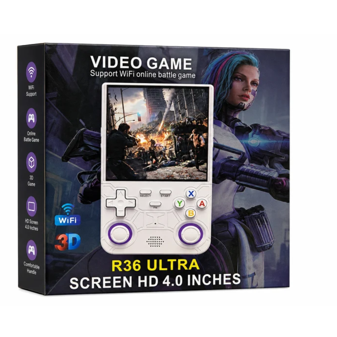 R36 Ultra Handheld Game Console 4.0-Inch HD Screen with WiFi & 3D