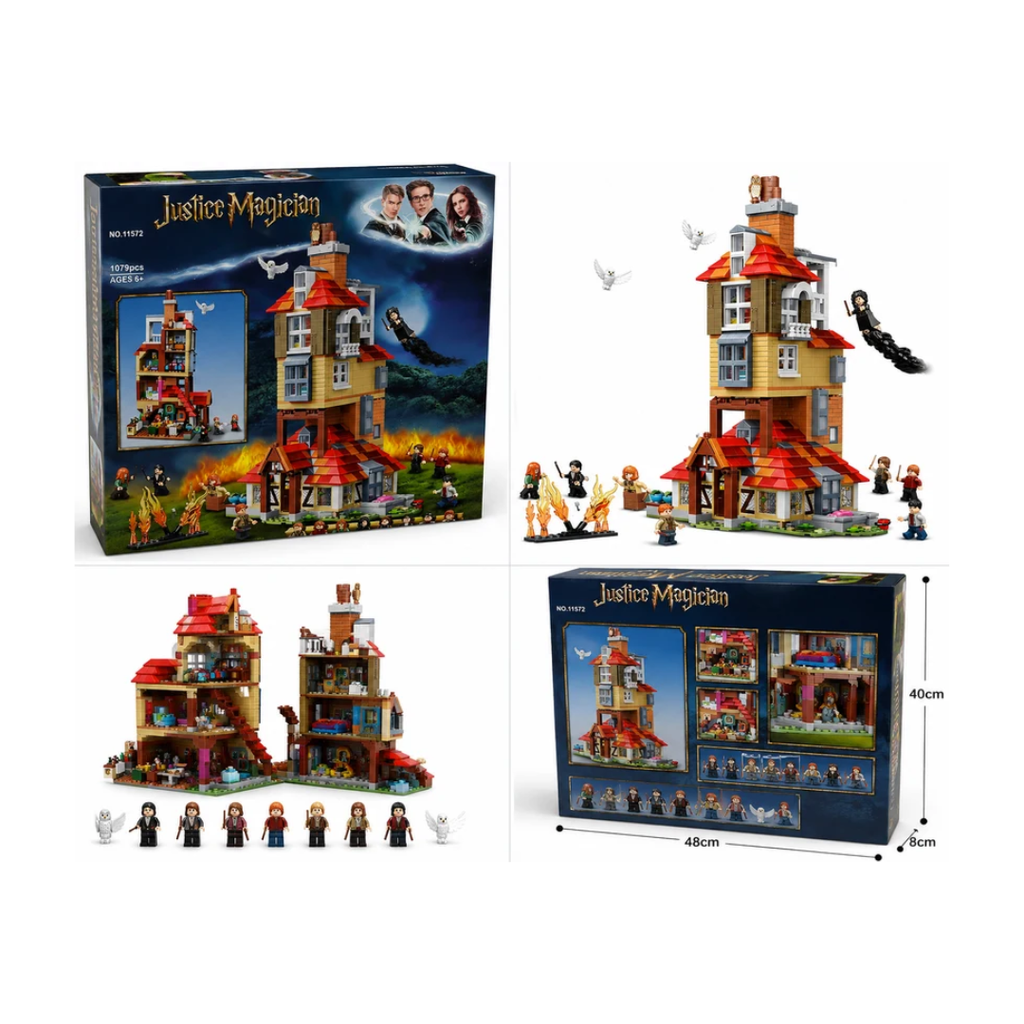 Magic Wizard House Building Blocks Set 1079 Pieces Fantasy Castle Construction Toy Ages 6+