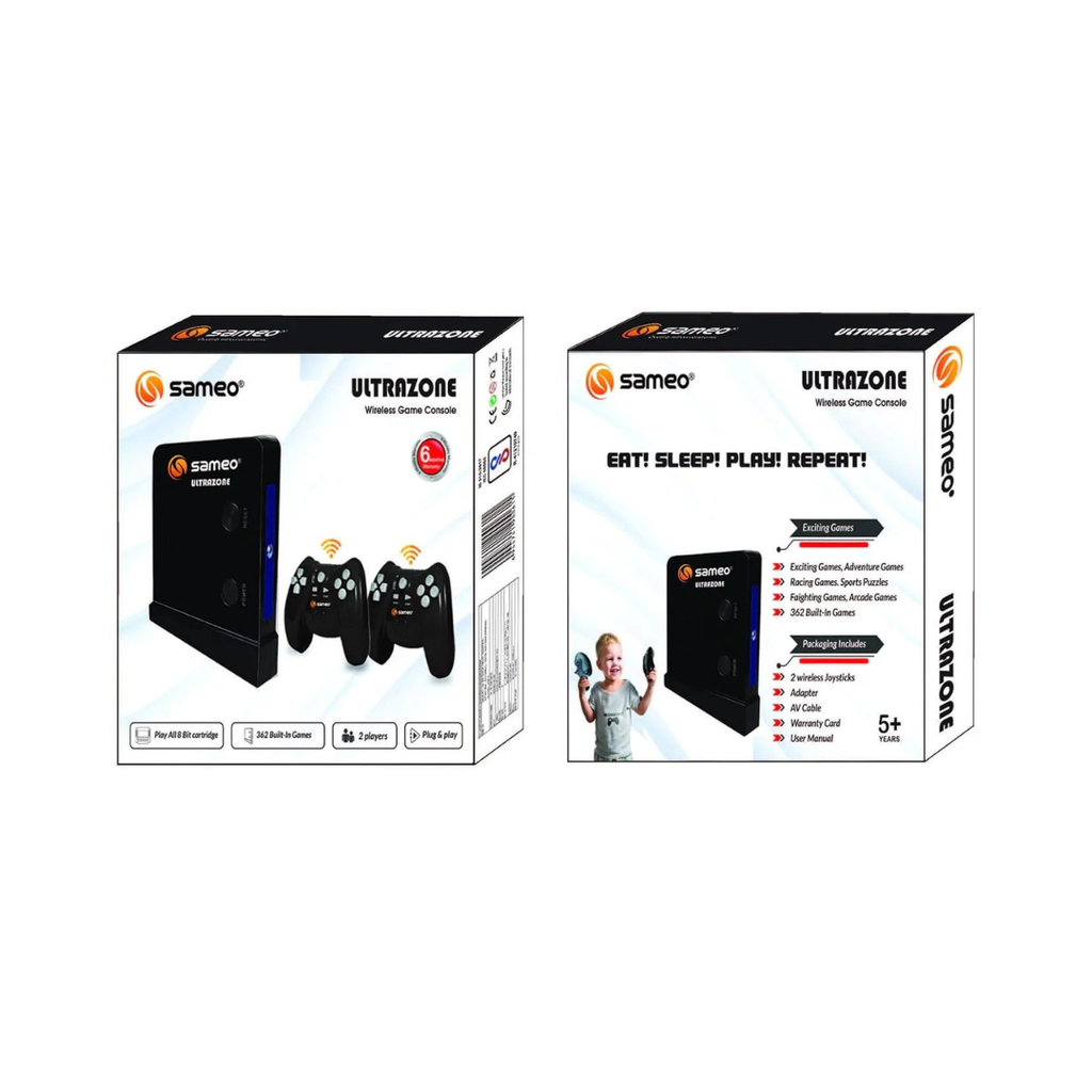 Sameo ULTRAZONE Wireless 8 Bit Game Console for TV with Cordless 2 Joysticks | 362 in-Built Games