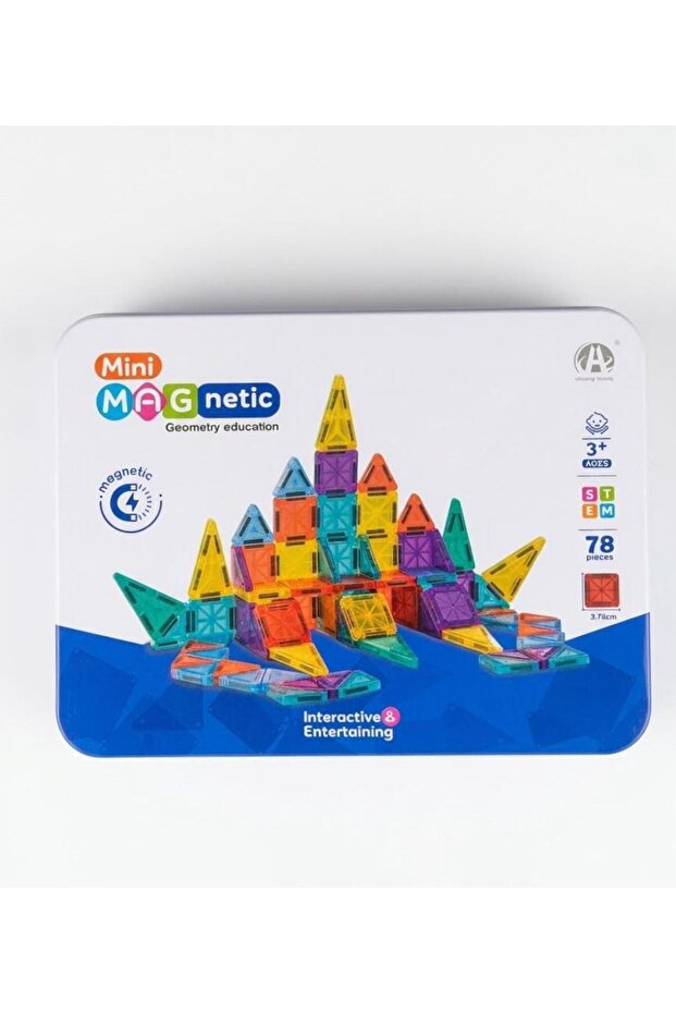 MIni Magnetic Geometry Education Magnetic Blocks 78pcs