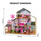 KidKraft Windmill Elevator 2-in-1 Wooden Barn & Dollhouse with Horse and Lights & Sounds, Over 3 Feet Tall