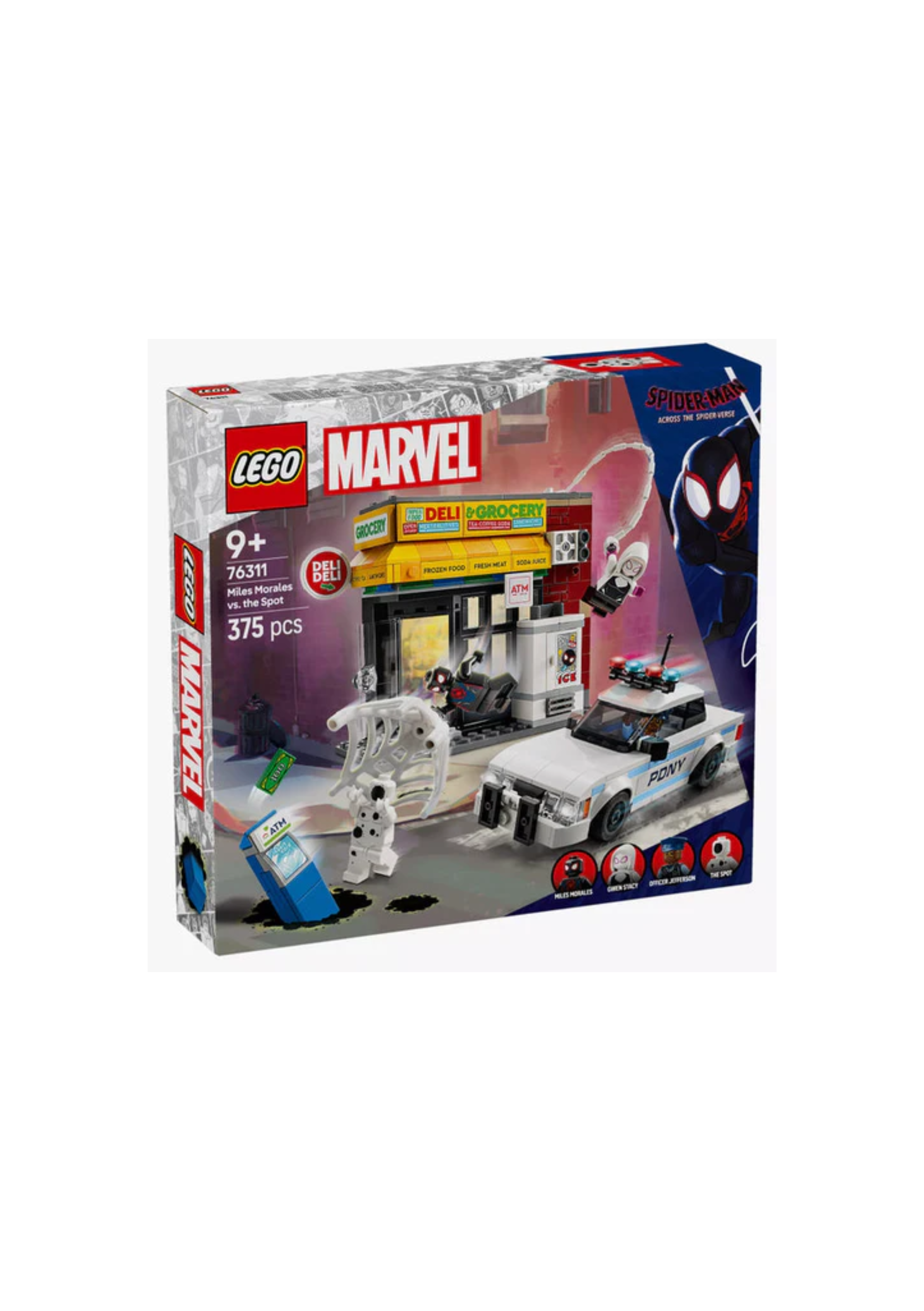 Lego 76311 Marvel Spider-Verse Miles Morales Vs. The Spot (375 Pieces)