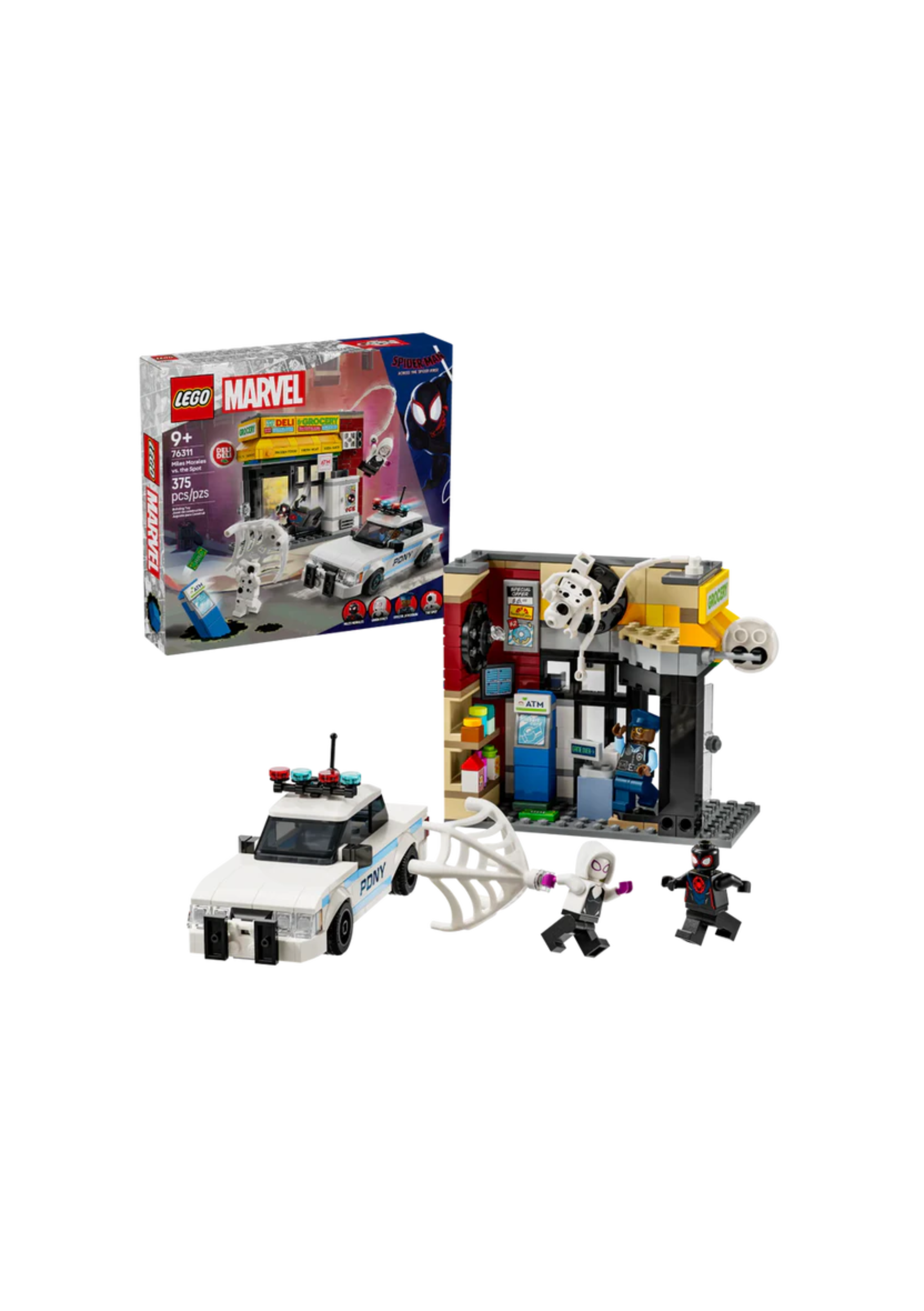 Lego 76311 Marvel Spider-Verse Miles Morales Vs. The Spot (375 Pieces)