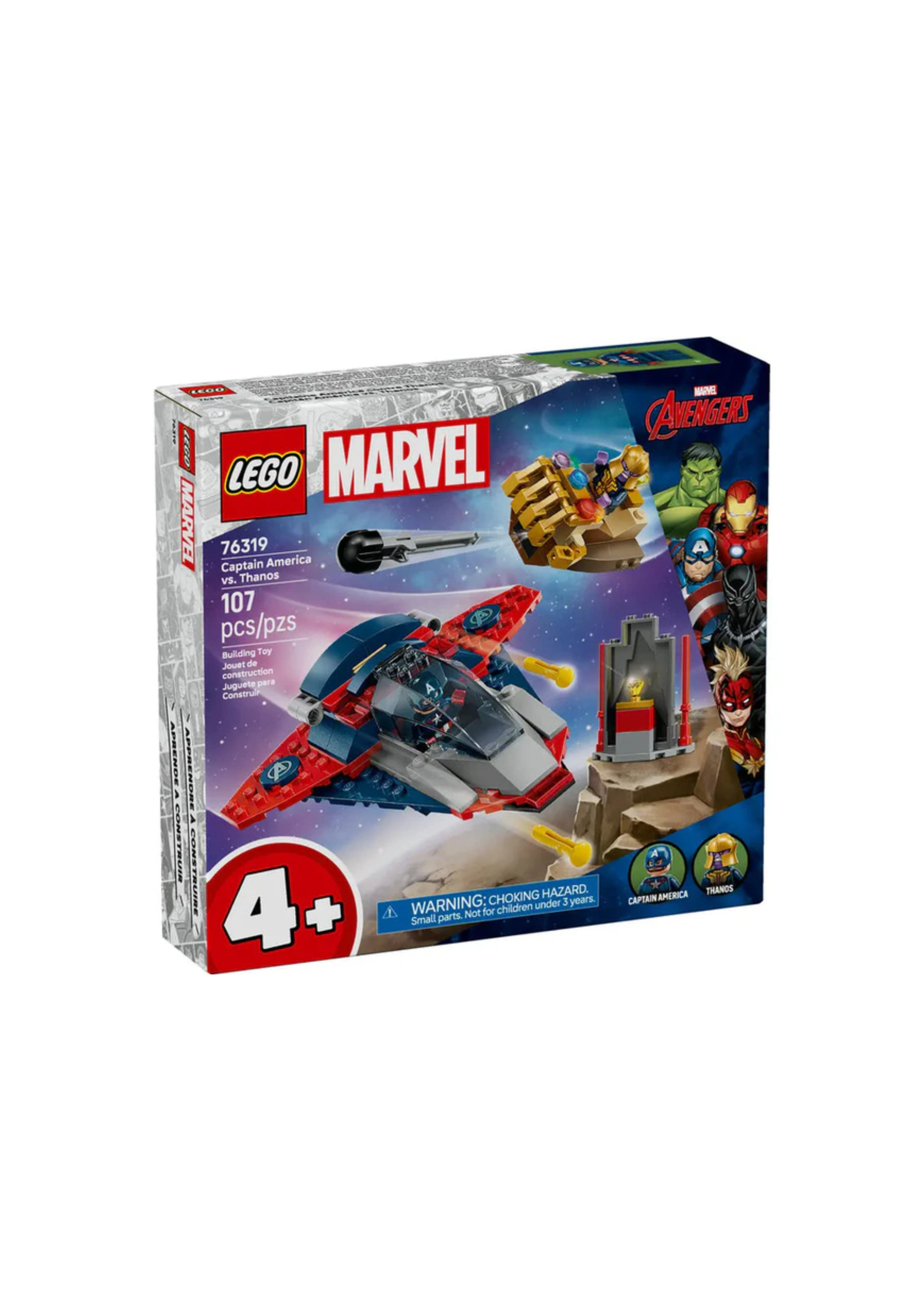 Lego 76319 Super Heroes Marvel Captain America vs. Thanos (107 Pieces)